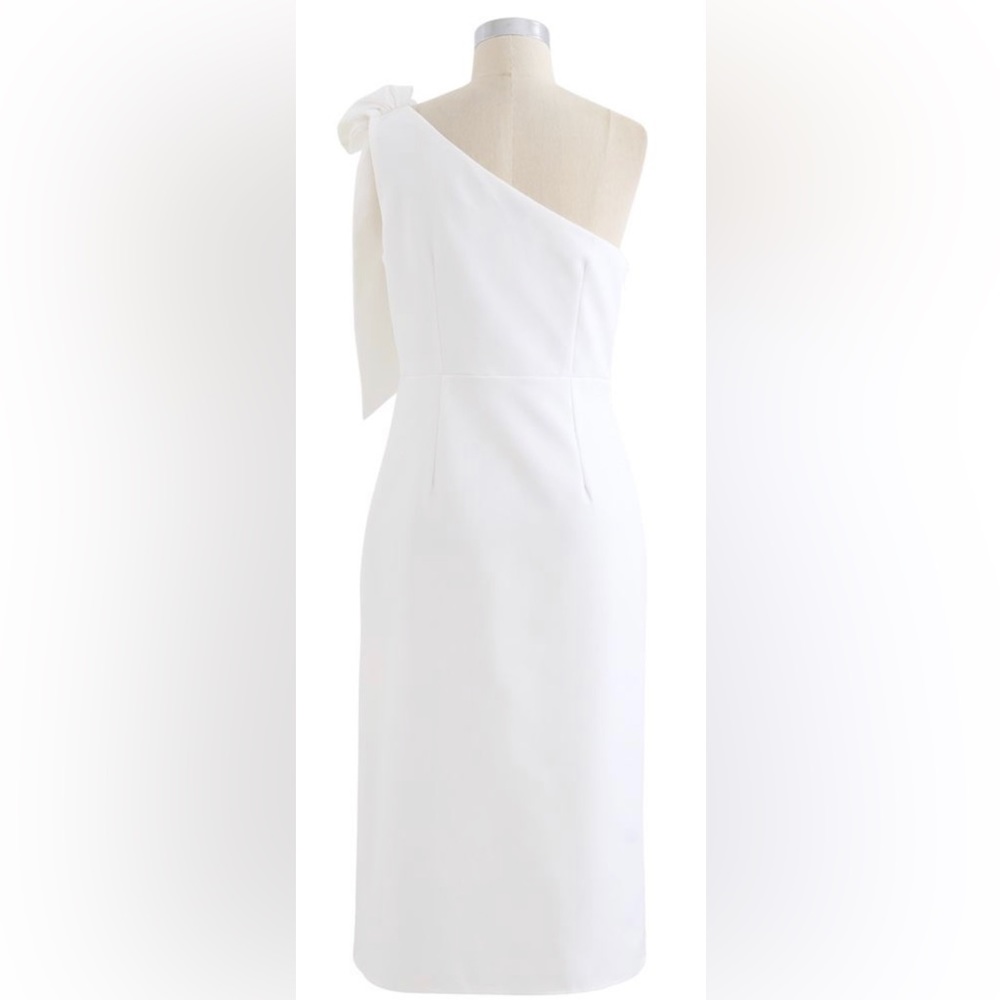 Esther & Co - Date Night One Shoulder Bow Tie Midi Dress View 6